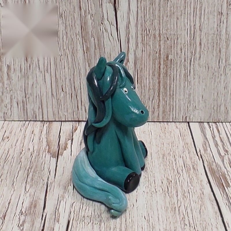Cavallo verde acqua, altra vista 4