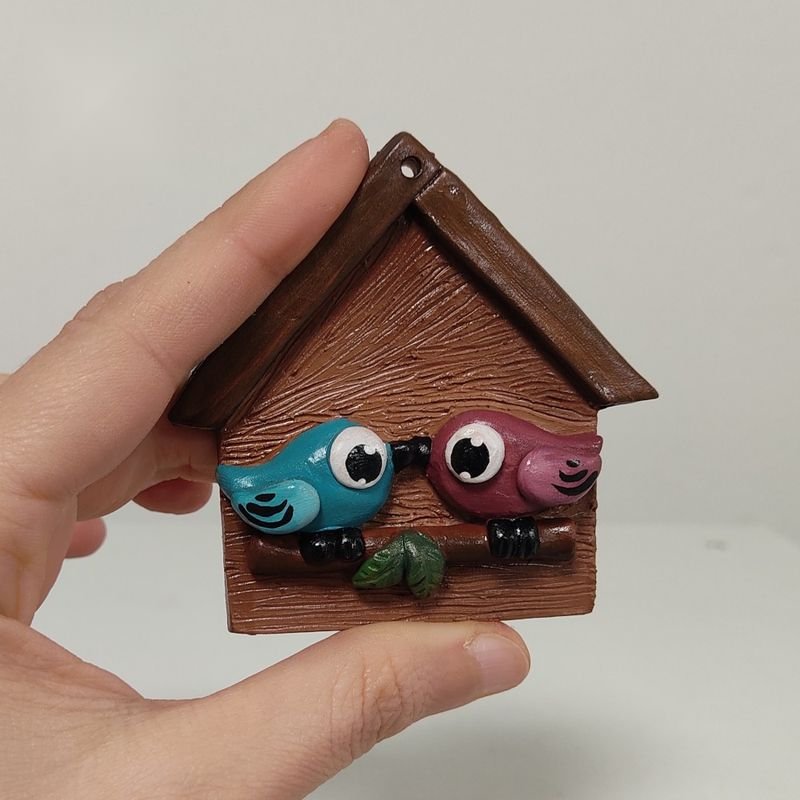 Mini casetta con uccellini