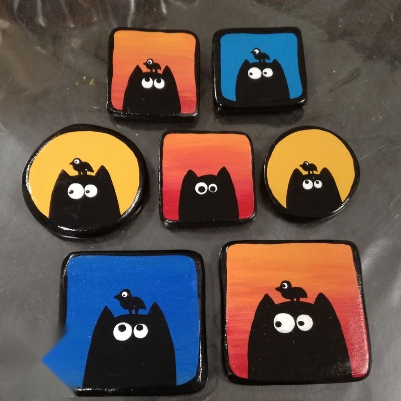 Quadretti calamita con gatto
