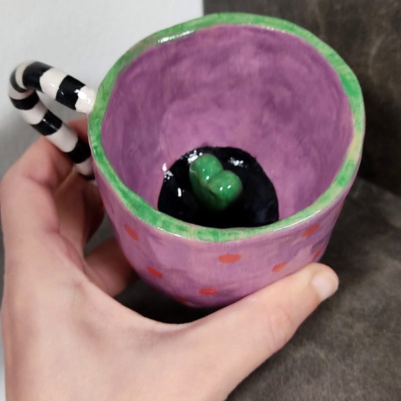 Tazza estrosa realizzato da un allievo